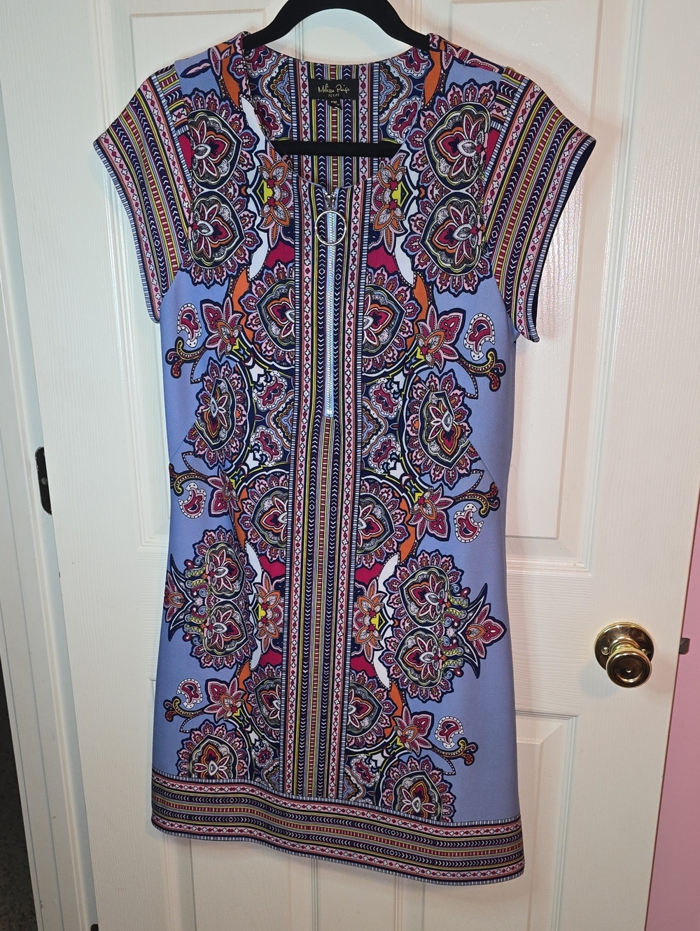 Melissa Paige Lavender Floral Print Midi Dress